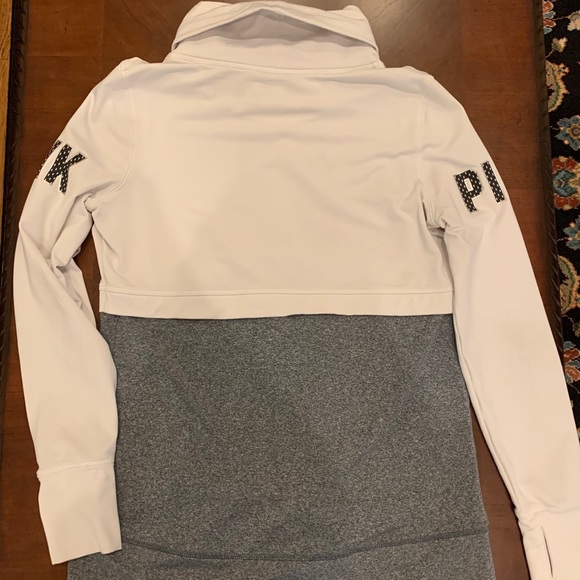 PINK cute white and gray sweatshirt - Picture 5 of 6